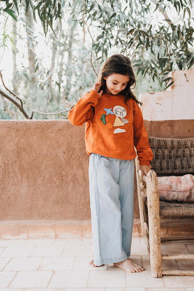 Sweat à scratcher - Orange Renard (taille enfant)