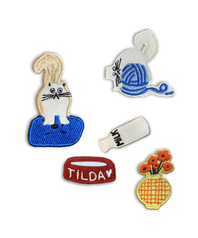 Mini set d'écussons - Le chat Tilda