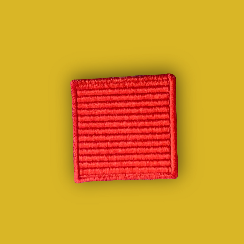 Carré rouge – Bleu Citron