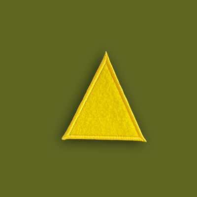Triangle isocèle jaune